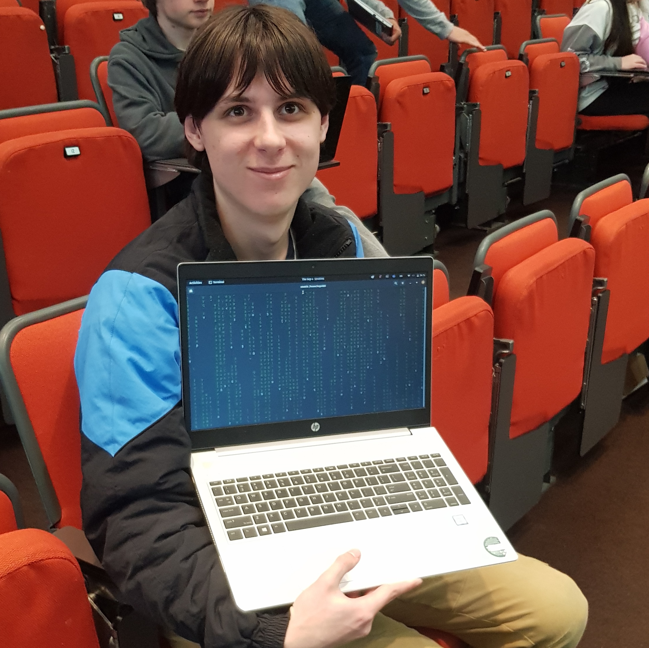 Attendee displaying CMatrix